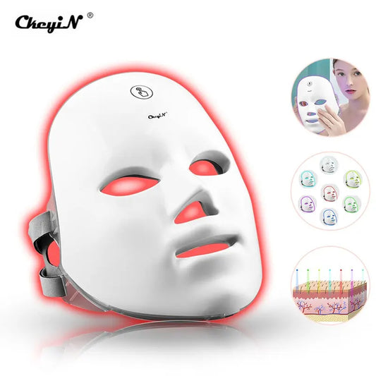 LED Skin Rejuvenation Red Light Therapy Face Mask (7 Colors)